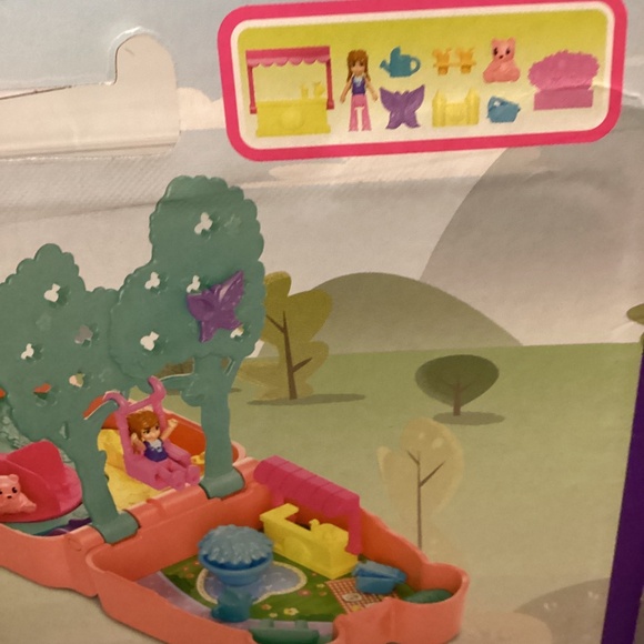 New Polly Pocket CUTIE BEAR PICNIC Mini Play Set Toy Pet and Food Theme 🦋🧸🧺 - Picture 4 of 5